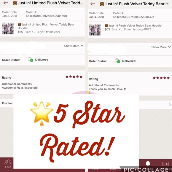 1 Left! Final Restock!🐻🌟Plush Teddy Bear Hoodie - Picture 5 of 5